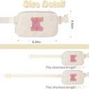 Uygafly Birthday Graduation Gifts for 5 6 7 8 9 10 11 12 13 14 15 16 Year Old Girl,Initials Fanny Pack Crossbody Bag for Girls Kids,Trendy Cute Purse Stuff - K,Cream