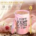 2 x Personalized Ceramic Coffee Mug with Lid Tea Cup Women White Elephant Gifts Adult Christmas Gag Funny Weird Novelty Who Have Everything Prank Good Hilarious Naughty Dirty Unisex Secret Dirty Santa