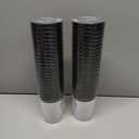 Norme 50 Pcs 10 oz Plastic Party Cups Clear Plastic Disposable Tumblers Rimmed Cups for Wedding, Thanksgiving Day, Christmas, Drinking(Black)