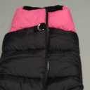 Gooby Padded Vest Dog Jacket - Pink, Medium - Warm Zip Up Vest Fleece Jacket with Dual D Ring Leash Water Resistant for Small to Medium Dogs