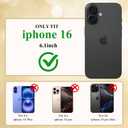 for iPhone 16 Wallet Case, Magnetic Snap Flip Leather Cover with Flower Design Credit Card Holder Stand Wristband，iPhone 16 Protective Phone Case for Women
