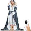 Tageta Electric Heated Wearable able Blanket Gray