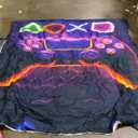 Wajade Gamer Comforter Sets 7 Piece Bedding Set for Boys Queen Size 3D Game Console Comforter with Sheets and 2 Pillowcases 2 Pillow Shames Bed in a Bag for Boys as Birthday Choice