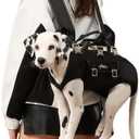 FCT Dog Backpack Carrier - Spine-Friendly for Midium to Large Dogs (18-30 lbs), Horizontal Design Dog Carrier with Adjustable Back Straps,Legs-Out Comfort for Travel/Hiking/Cycling (Black, Size L)