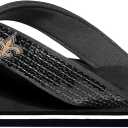 FOCO Womens NFL Team Logo Sequin Strap Sandals Flip Flops (11-12)