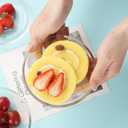 WHJY 6 pcs Clear Glass Plates, 5 inch Glass Plate Set, Small Dessert Plates Tea Plates Bulk
