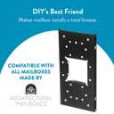 Architectural Mailboxes UMBS0B06AM Mounting Board, Steel Accessory, No Size, Black