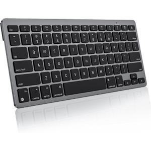 OMOTON Wireless Keyboard for Mac, Ultra-Slim Bluetooth Keyboard with Stable Connection, Compatible with iMac, iMac Pro, MacBook Pro/Air, Mac mini Laptop, Black Grey