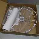 White Lamp Shade, Large Drum Lampshade 13" Top x 13" Bottom x 11" High (Spider), Replacement Lamp Shade Natural Linen Hand Crafted for Table Lamps Floor Lamps Chandelier Lamp, Easy Assembly Required