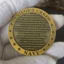 American-Navy Challenge Coin with U.S. Sailor's Creed and Maritime Symbolism (Single Coin)