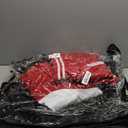 BRUTUL FIGHT Bee Original Leather Varsity Letterman Jackets Baseball Varsity Jackets Wool and Leather Original American Style Varsity Letterman Jackets (RED/WHITE, LARGE)