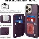 GUERNICA for iPhone 15 Pro Max Wallet Case with RFID Blocking Card Holder for Women Men, Kickstand Shockproof Phone Case for iPhone 15 Pro Max(6.7"),Dark Purple