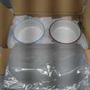 YUN TAO 3.5 Cups Pet Bowls Set of 2 for Medium Dogs,Ceramic Pet Food Water Dish Feeding with Wooden Stand,Cute Puppy Pet Dishes,Includes Non-Slip Silicone Mat