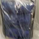 15" Upholstered Folding Foot Rest Stool with Foldable Metal Frame Sapphire