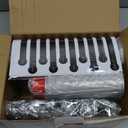 Mini Loaf Pans with Lids and Spoons (100 Pack, Red, 6.8oz) Rectangular Aluminum Foil Baking Pans