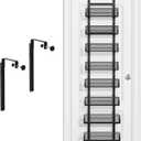 Emmalee Over the Door Pantry Organizer, 8-Tier Adjustable Metal Hanging Spice Rack, Space Saving Pantry Organizers and Storage for Kitchen, Storage Room, Bathroom, Bedroom (8 Tier, Black)