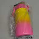 BJPKPK Water Bottle with Straw 14oz Insulated Water Bottles Reusable Stainless Steel Metal Thermal Flask with Leak Proof Lockable Lid and Carry Handle,Rainbow