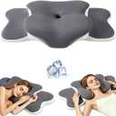 Cervical Neck Pillow for Neck Pain Relief & Side Sleeper | Ergo Pillow for Sleep Apnea, Neck Pain, and Snoring Relief | Orthopedic Memory Foam with Ergonomic Neck Support, Gray, Large