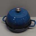 Enamelled Cast Iron Dutch Oven Pot  Dutch Oven Pot with Lid For Sourdough Bread Baking  Cast Iron Bread Oven  Dark Blue, Umite Chef 6QT Pot with Lid & Cotton Potholders