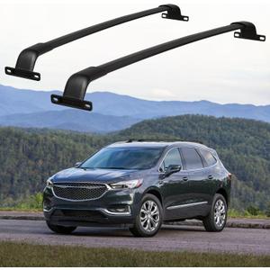 AUXMART Roof Rack Cross Bar fits for Buick Enclave 2018-2025 with Side Rails(NOT FIT MODELS WITH FRONT POWER SUNROOF) 165lbs Adjustable Aluminum Crossbars Compatible with Roof Boxes Bags Kayak Bicycle