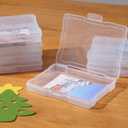 novelinks 6 Pack 5"x7" Clear Photo Storage Boxes with Lids, Plastic Photo Organizer Cases and Picture Boxes, Picture Storage Containers for Greeting Cards, Task boxes, Board Games