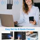 1200Mbps Dual Band 5GHz/2.4GHz WiFi Extender, WiFi Extender Signal Booster, 12880 Sq.Ft Coverage, 105-Device Support, Setup for Home & Outdoor Use