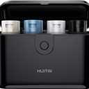 Travel Bottles with Case, 4x2oz TSA Approved, Leak-Proof, Press to Unlock, Compact & Portable Travel Toiletries (Black)