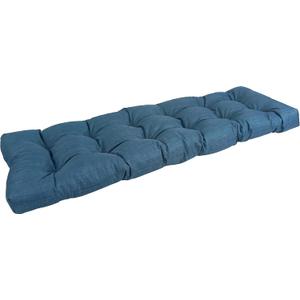 Blazing Needles Indoor/Outdoor Tufted Bench Cushion, 55" Wide, Sea Blue
