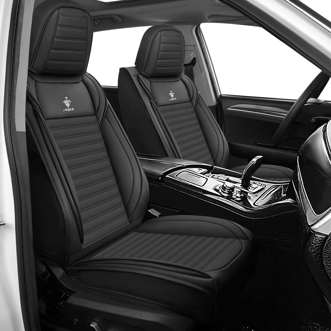 Seat Covers Fit for Honda Civic 2005-2023, Standard Leather Breathable Car Seat Cover, Comfortable Seat Cover Protector Auto Interior Accessories (Black)