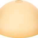 Bowl Glass Lamp Shade Replacement, 1-5/8 inch Fitter, 11.8" Diameter, 6.1" Height, Frosted Amber Globe Cover for Kitchen Island Pendant Light