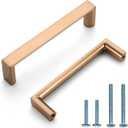 10 Pack 3.75inch(96mm) Cabinet Pulls Square Champagne Bronze Kitchen Cabinet Handles Kitchen Cabinet Hardware Gold Drawer Pulls for Dresser Cupboard Wardrobe