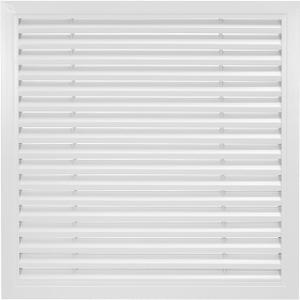 Aluminum Air Vent Grille, 15 x 15 Inch(Duct Opening) Exhaust Vent Cover Louvered Vent Grill for Wall Door Ceiling Cabinet Wardrobe Radiator Heating System, Matte White, One Size