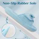 House Slippers for Woman with Arch Support Womens Open Toe Adjustable Slippers, Orthopedic Shoes for Home Indoor, Cute Ladies Slides for Bedroom Non Slip 5-12 (Blue)