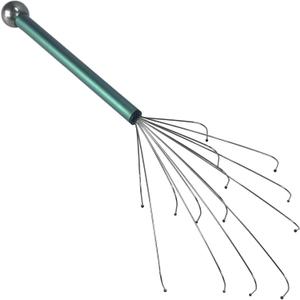 stargo Massage Master Metal Back Scratcher Extendable for Men, Women, Elderly - Wide Wire Claw Scratching Head Body Massager - Hand Back Scratch for Adults, Dogs - Massage Stick Gift