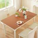OstepDecor 36 x 60 in Brown Table Protector 1.5mm Thick Plastic Table Cover
