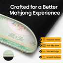 Rolled Mahjong mat no creases | Double Straps, Heavy Duty Canvas mahj mat Bag | Noise dampening Mahjong mat | Non-Slip Rubber Mahjong Mats | 32.4 x 32.4 inch, 3mm Thickness.