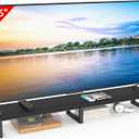 YAOHUOO 59" Large TV Riser for 32-75 inch TV, TV Riser Stand Shelf with Steel Legs, Tabletop TV Stand Riser for Home Office,Black