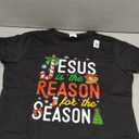 Jesus Is The Reason For Christmas Christian Xmas Stocking T-Shirt Black M
