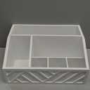 Paper Plate Dispenser, Paper Plate Holder for Kitchen Counter, Wood Rustic Silverware Utensil Caddy, Cutlery Flatware Organizer Box for Cups Spoons Forks Plates Napkins, Kitchen Accessories (White)