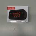 Timex Alarm Clock with Large Display, Digital Alarm Clock for Bedroom Includes 120V Universal Power Adapter (T121B - Black)