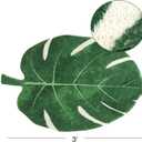 HAOCOO Area Rugs 2'x3' Leaves Velveteen Green Bath Mat Non-Slip Soft Bathroom Rugs Luxury Microfiber Bath Rug Machine Washable Door Carpet for Doormats Tub Shower Christmas Decor