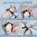 rabbitgoo Cat Harness and Leash for Walking, Escape Proof Soft Adjustable Vest Harnesses for Cats, Easy Control Breathable Reflective Strips Jacket, Doodle Gray,M