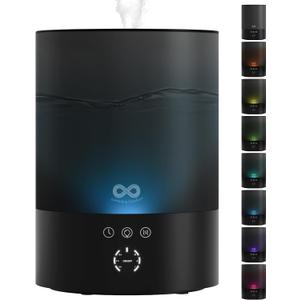 Everlasting Comfort 2.5L Top Fill Humidifiers for Bedroom - Quiet Easy to Fill & Clean, 24HR Runtime, Night Lights, Timer, Ultrasonic Cool Mist Humidifier, Auto Shut-Off, Essential Oil Diffuser