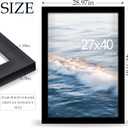 27x40 Poster Frame Black, 27x40 inch Movie Poster Frame with HD Plexiglass Durable and Scratch-proof for Horizontal or Vertical Wall Mounting, 1 Pack