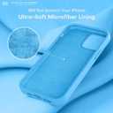 LOVE 3000 Designed for iPhone 12 Case/iPhone 12 Pro Case, Premium Silicone with [Soft Anti-Scratch Microfiber Lining] Shockproof Protective Phone Case for Men Women Girls 6.1", Blue