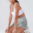 Women's High Waisted Running Shorts with Spandex, Athletic Shorts for Women Light and Airy with Wind-Resistant Fabric (Gray)