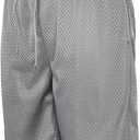StyLeUp Men's Active Athletic Mesh Basketball Gym Shorts, Gray, M