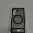 TORRAS Strong Magnetic & Seamless Stand for Samsung Galaxy S24 Case for MagSafe, 12FT Mil-Grade Drop Protection, Adjustable Kickstand for Samsung Galaxy S24 Case, Translucent Back/Black Edge