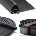 Combo RV Slide Out Seal Black Rubber 018-312-EKD & 018-341 EK, 1' x 15/16' x 35' D-Seal Wiper & 1/2' x 2.75' x 35 Seal Base