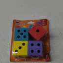 Deke Home - Foam Dice Set (Pack of 4), Big Dice for Classroom & Home Schooling, Assorted Bright Colors, Large 1.96 in, Lightweight, Quiet Play Toy, Math Games, Classrooms, Non-Toxic Materials